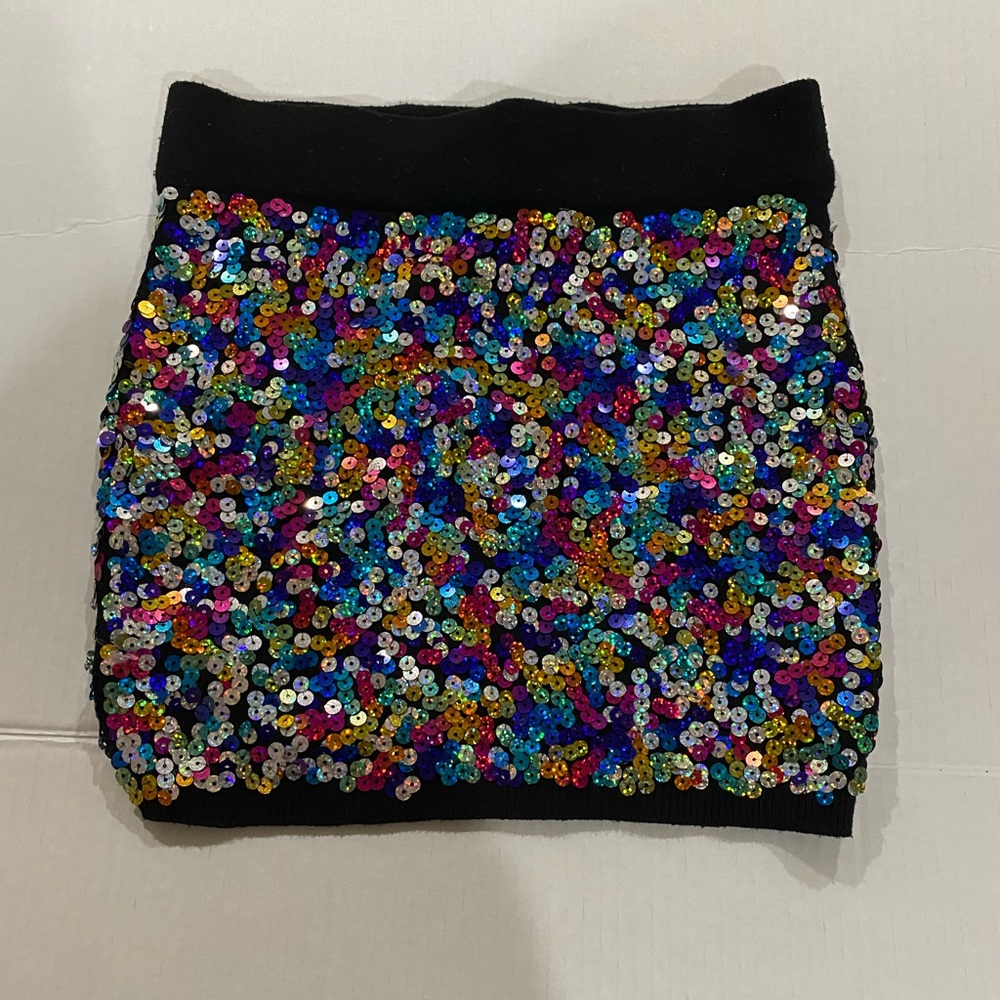 Poof girl sequin skirt girls size 7/8
